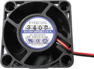 for EVERCOOL 40*20mm 4CM EC4020SH12EA 12V 0.14A 2 wires 2 pins Case Fan Router Switch Cooler