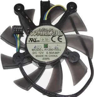 for EVERFLOW 8015 R128015SU 12V 0.5A 4 wires 4 pin vga fan graphics card cooler