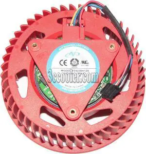 for Original NTK FD9238H12S 12V 0.8A 4 wires 4 pins RED circular ATI HD4870 HD5850 HD5870 HD5970 Fan,37*37*37mm diameter 75mm graphics card cooler