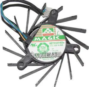 for MAGIC MBT7012XF-W20 12V 0.28A 4 wires 4 pins vga fan graphics card cooler