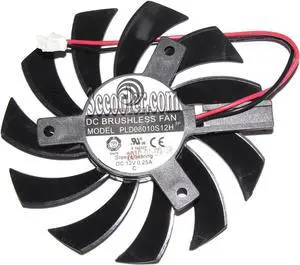 for Power Logic PLD08010S12H 12V 0.25A 2 wires 2 pins vga fan graphics card cooler