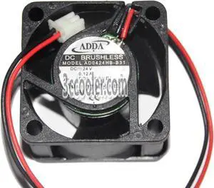 for ADDA 40x28mm AD0424HB-B31 24V 0.12A 2 Wires Case Fan 4CM inverter server cooler