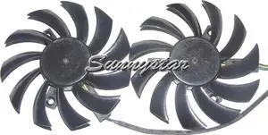 for 2pcs / group Power Logic PLD08010S12HH 12V 0.35A 4 wires 4 pins vga fan MSI graphics card cooler