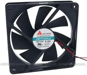 for Y.S. TECH 12cm KM121225LS Sleeve bearing Cooler with 12V 0.18A 2 Wires 3Pins Connector