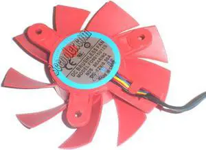 for NTK FD8015U12S 12V 0.5A 4 wires 4 pins red frameless vga fan HD7750 HD7770 graphics card cooler
