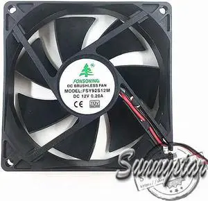 for FONSONING FSY92S12M 90*25mm 12V 0.25A 9CM 2 Wires 2 Pins Cooling fan for case,power-supplier for FONSONING FSY92S12M 90*25mm 12V 0.25A 9CM 2 Wires 2 Pins Cooling fan for case,power-supplier