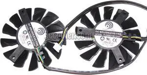 for Twins Power Logic PLD08010B12HH 12V 0.35A 4Wire 4 pins R7850 HD7850 R7950 HD7950 R7870 HD7870 VGA Fan