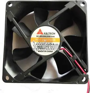 for Original Y.S.TECH 8025 80*25mm FD128025HB 12V 0.23A 2 Wires 2 Pins Case fan 8Cm cpu cooler