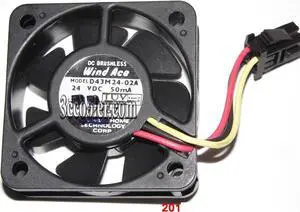 for Wind ACE 4013 D43M24-02A 24V 50mA DC Brushless Fan,Server Fan,Cooling Fan for Wind ACE 4013 D43M24-02A 24V 50mA DC Brushless Fan,Server Fan,Cooling Fan