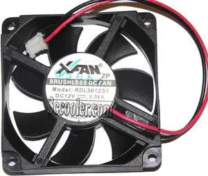 for XFan 5CM RDL5012S1 12V 0.06A 2 wires 2 pins case fan router/switch cpu cooler for XFan 5CM RDL5012S1 12V 0.06A 2 wires 2 pins case fan router/switch cpu cooler