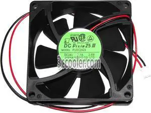for Servo 8025 80*25mm PUDC24Z4 24V 0.1A 2.4W 2 Wires 2 Pins Case fan 8CM server cpu cooler