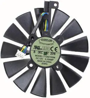 T129215SM DC12V 0.25AMP Graphics / Video Card Fan FOR ASUS STRIX RX470 RX570 4G