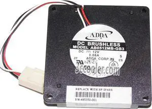 for ADDA 50x10mm AB0512MB-GB3 12V 0.08A 3 Wires 3 Pins Blower for HP 485350-001 5CM cpu cooler