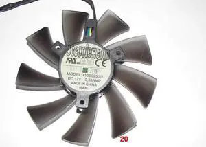 for EVERFLOW T129025SU 12V 0.38A 4 wires 4 pins VGA fan graphics card cooler