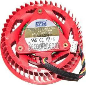 for AVC 80x25mm F8025B12UB 12V 0.35A 4 Wires 4 Pin PWM red Video Fan Graphics Cards cooler For HD4890 HD6970 V8700 HD2900XT