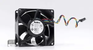 for Nidec 8CM 8038 H80E12MS1B7-57A02 2 Balls Bearing Axial Fan with 12V 0.58Amp 4 Wires 4 Pins For CPU,Case