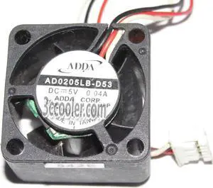 for ADDA 25x15mm AD0205LB-D53 5V 0.04A 3 Wires 3 Pins Micro Fan 2.5CM Cooler For router switch