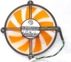 for Power Logic PLA08015D12HH 12V 0.35A 4 wires 4 pins orange cricular fan GAINWARD GTS 250 GT430 GTS450 graphics card cooler