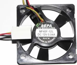 for SEPA 40*10mm 4cm MF40F-12L 12V 0.04A 3 Wires 3 Pins Micro fan Switch router cooler