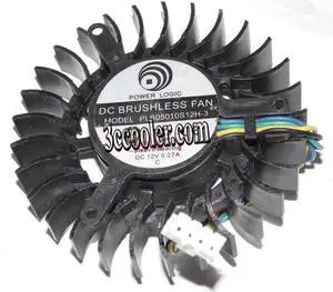 for Power Logic PLB05010S12H-3 12V 0.27A 4 wires 4 pins vga fan 9800GT 7800GTX graphics card cooler
