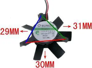 for Frameless Cooler of SUNON 5010 125010VH 11.MS.CT.GN with 12V 1.3W 2-Wires