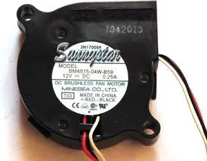 for DC Blower of NMB 4515 BM4515-04W-B59 with 12V 0.25A 3-Wires 3 Pins projector printer cooler