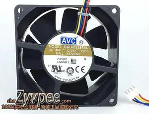 for DC square Cooler of AVC DATA0838B8U 8038 with 48V 0.29A 4-Wires