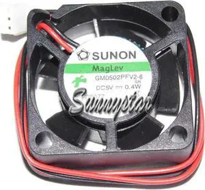 for DC 5V Square Cooler of SUNON GM0502PFV2-8 with 0.4W 25*25*10m 2-Wires 2-Pins