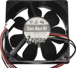 for Square Cooling Fan of SANYO 8025 109R0812S4D01 with 12V 0.24A 3-Wires