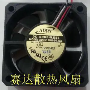 for DC bushless cooler of ADDA 6015 AD0612HB-D73GL with 12V 0.13A 3-Wires for DC bushless cooler of ADDA 6015 AD0612HB-D73GL with 12V 0.13A 3-Wires
