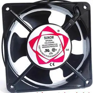 for SUNOM 12cm DP200A 2123HBL AC 220~240V 0.14A 50/60(Hz) Metal Frame 2-Balls Bearing Cooling Fan For case Box