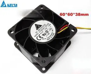 for Delta 6038 FFB0612EHE Dual Balls Bearing DC Fan with 12V 1.20A 3 Wires
