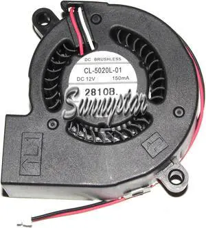 for DC Brushless Blower of 5020 CL-5020L-01 with 12V 150MA 3-Wires 3 Pins For Projector print