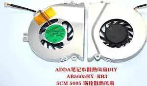 for ADDA AB5605HX-RB3 5Cm 5VDC 0.32Amp 3Wires 3Pins For notebook, laptop N10Y M12