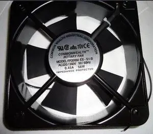 for Rotary Fan 20060 FP20060 EX-S1-B 220-240V 50/60Hz 0.45A 38W 2Balls Bearing Cooling fan
