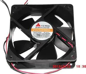 for Y.S.TECH 12038 120*38mm FD241238EB 24V 0.52A 2 Wires Case fan 12CM cpu cooler