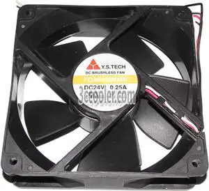 for Y.S.TECH 12038 120*38mm FD241238MB 24V 0.25A 3 Wires Case fan 12CM cpu cooler