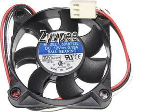 for Square Cooler of AVC 50*10mm C5010T12L with 12V 0.15A 3-Wires 3 Pins Case fan