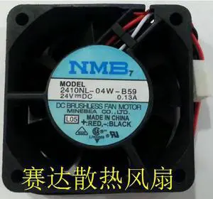 for DC square Cooler of NMB 60*25mm 2410NL-04W-B59 with 24V 0.13A 3-Wires 3 Pins case fan for inverter converter