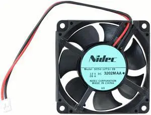 for Square Cooler of NIDEC 5012 D05U-12TS1 with 12V 0.06A 2-Wires
