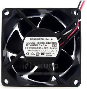 for NMB 7025 2810KL-04W-B79 2 Balls bearing DC Cooler with 12V 0.46A 3 Wires For case