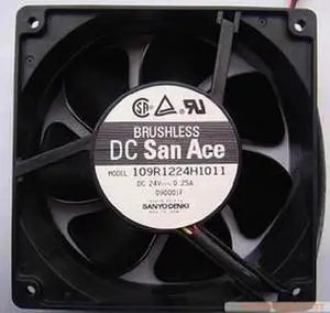 for Square Cooling fan of SANYO 12038 109R1224H1011 with 24V 0.25A 3-Wires