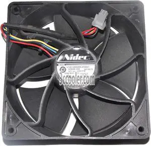 for NIDEC 12038 12*38mm V12E12BS2B5-07A021 HF104-A00 12V 3.0A 4 Wires 4 Pins Server Fan 12cm Case Cooler