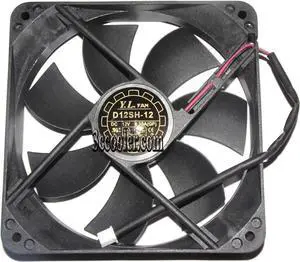 for YateLoon D12SH-12 120*25mm 12CM 12V 0.3A 2 Wires 2 pins sleeve bearing Case fan For Case Power