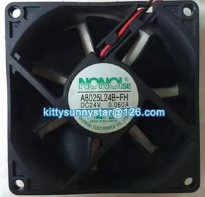 for NONOise 8025 A8025L24B-FH 24V 0.060A 2Wire Cooling Fan