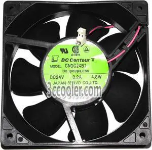 for Servo 12038 120*38mm CNDC24B7 24V 0.2A 4.8W 2 Wires Case fan 12CM inverter server cooler