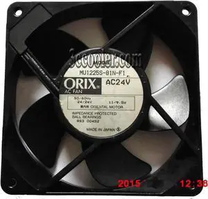 for ORIX 120*25mm 12CM MU1225S-81N-F1 AC24V 11W/9.5W 50/60Hz 2 pins black fan UPS inverter power cooler