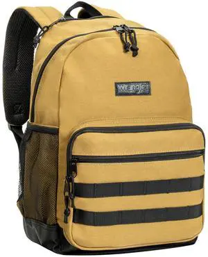 Wrangler Backpack for Men and Women, Water Resistant Casual Daypack for Travel, Work School, Laptop Backpack with Notebook Sleeve
