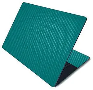 MightySkins Carbon Fiber Skin for Microsoft Surface Laptop 3 15" - Solid Teal | Protective, Durable Textured Carbon Fiber Finish | Easy to Apply, Remove, and Change Styles | Made in The USA