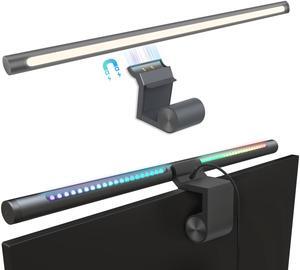 Monitor Light Bar, RGB Smart Computer Monitor Lamp for Gaming & Office, No Glare Eye-Care LED Screen Bar, Adjustable Color Temperature, Alexa/Google Home/HomeKit Compatible, Remote & App Control